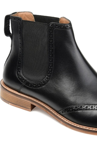 Thomas & Vine Men's Watson Wingtip Chelsea Boot Black Size 10.5 M