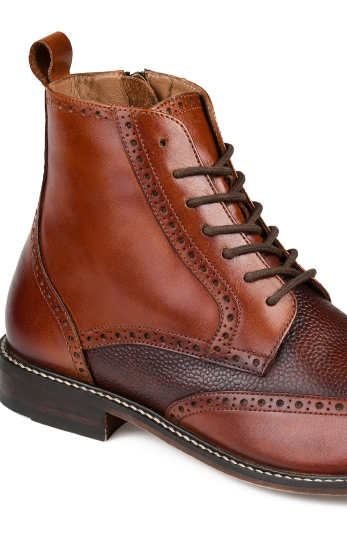 Thomas & Vine Men's Men's Legend Wingtip Ankle Boot Brown Size 9.5 W