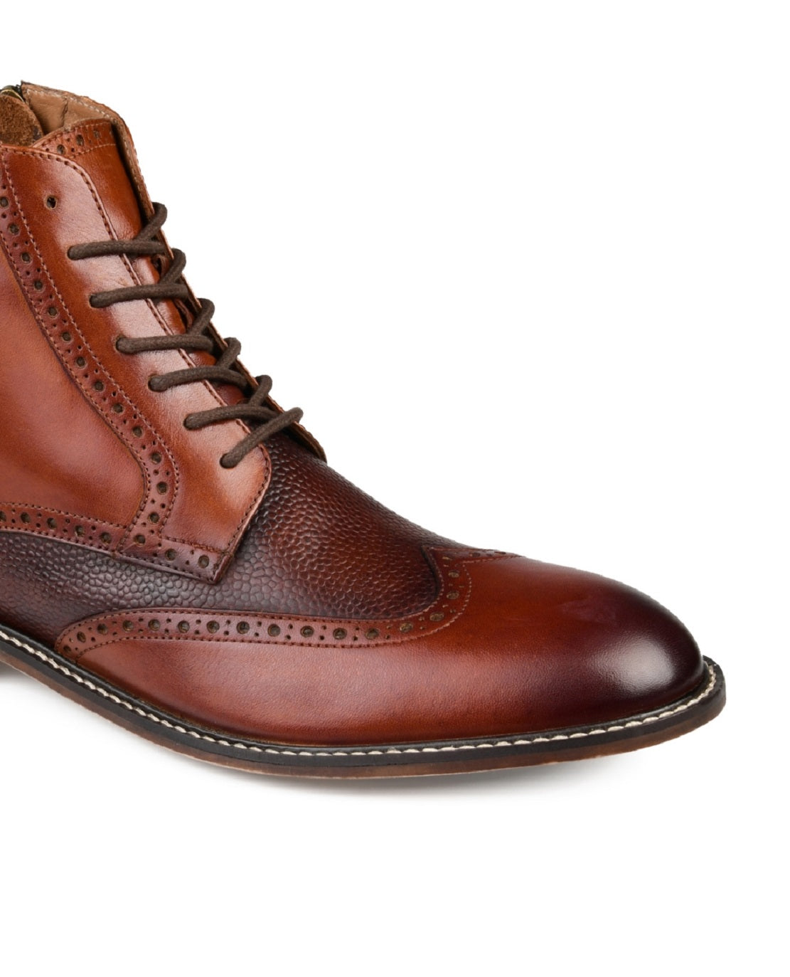 Thomas & Vine Men's Men's Legend Wingtip Ankle Boot Brown Size 9.5 W