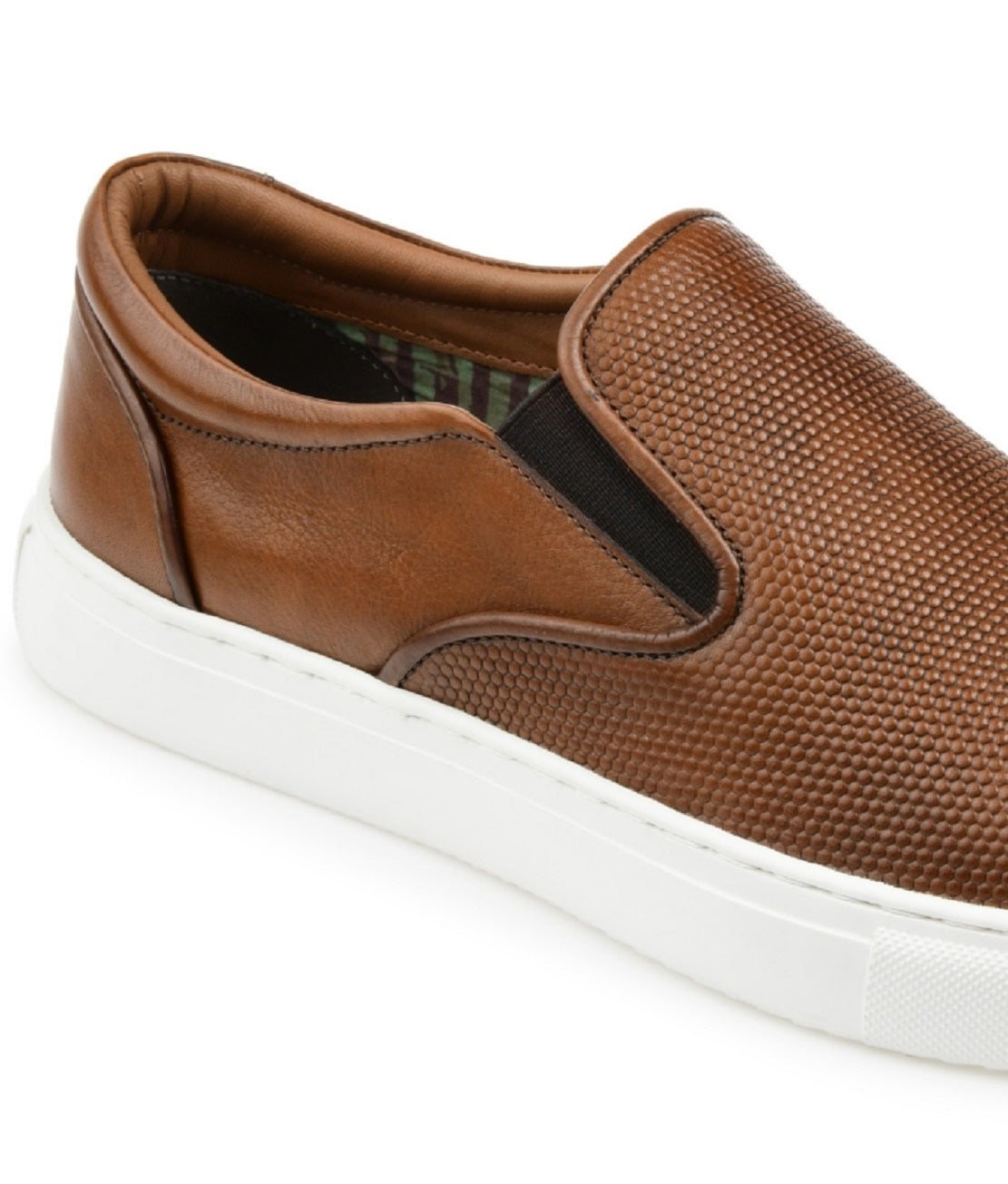 Thomas & Vine Men's Conley Slip On Leather Sneakers Brown Size 9 M