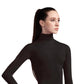 Capezio Women's Turtleneck Long Sleeve Leotard Dress Black Size X-Small