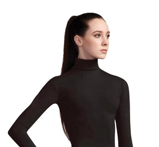 Capezio Women's Turtleneck Long Sleeve Leotard Dress Black Size X-Small