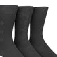 Calvin Klein Men's 3 Pack Rayon Dress Socks Black Size -7-12