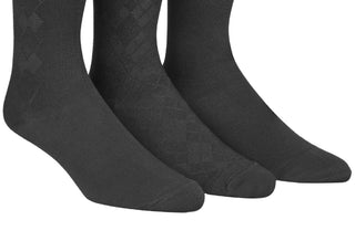 Calvin Klein Men's 3 Pack Rayon Dress Socks Black Size -7-12