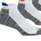 Burlington Men's 3 Pack Active Tab No Show Socks White Size 10-13