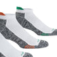 Burlington Men's 3 Pack Active Tab No Show Socks White Size 10-13