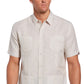 Cubavera Men's Embroidered Pintucked Guayabera Shirt White Size Large