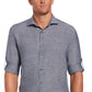 Cubavera Men's Travelselect Wrinkle Resistant Shirt Blue Size Small