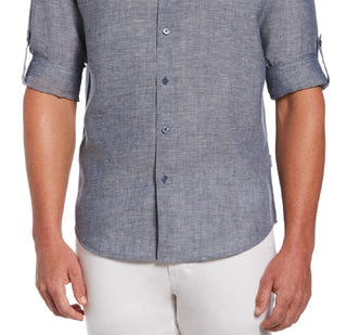 Cubavera Men's Travelselect Wrinkle Resistant Shirt Blue Size Small