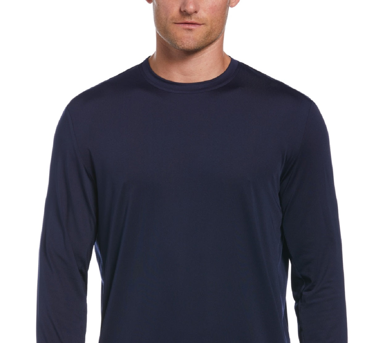 PGA Tour Men's Mixed Media Sun Protection Golf Shirt Blue Size Medium