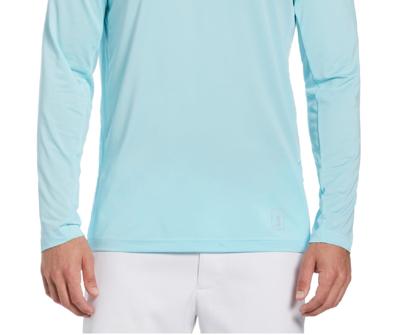 PGA Tour Men's Mixed Media Sun Protection Golf Shirt Blue Size XX-Large