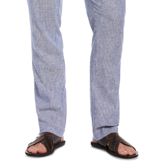 Cubavera Men's Pinstripe Drawstring Pants Blue Size Large