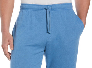 Cubavera Men's Solid Double Knit 9 Drawstring Shorts Blue Size X-Large