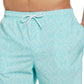 Cubavera Men's Stretch Geo Print 7 Swim Trunks Blue Size Large