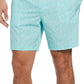 Cubavera Men's Stretch Geo Print 7 Swim Trunks Blue Size Large