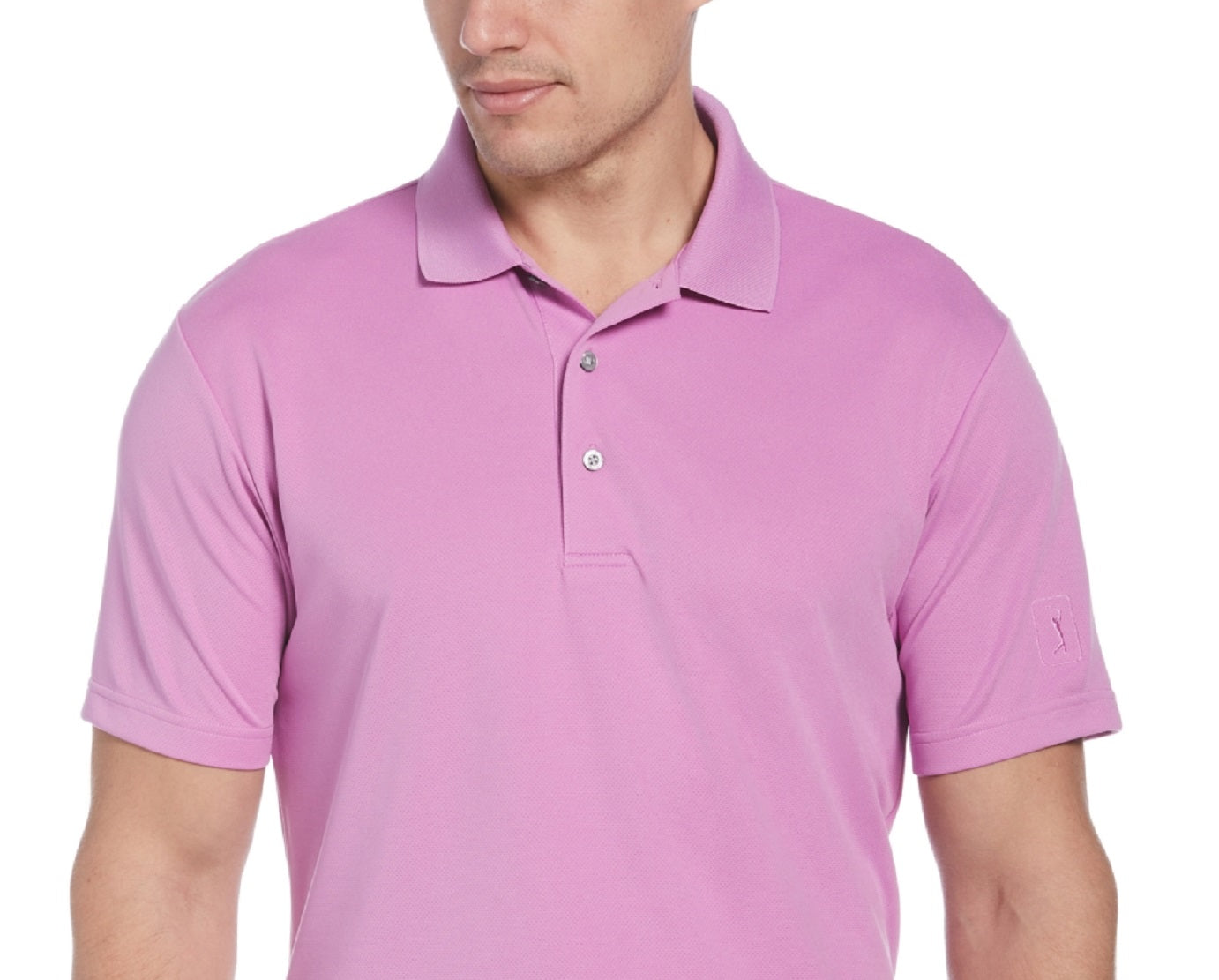 PGA Tour Men's Airflux Golf Polo Purple Size Small