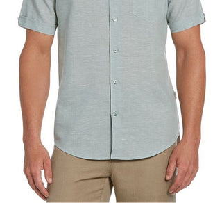 Cubavera Men's Tanner Travel Shirt Blue Size Small