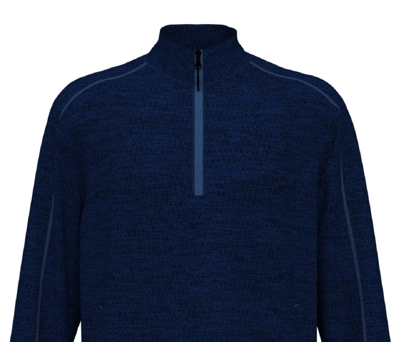 PGA Tour Men's Moisture Wicking Textured Fleece 1/4 Zip Sweater Blue Size X-Large