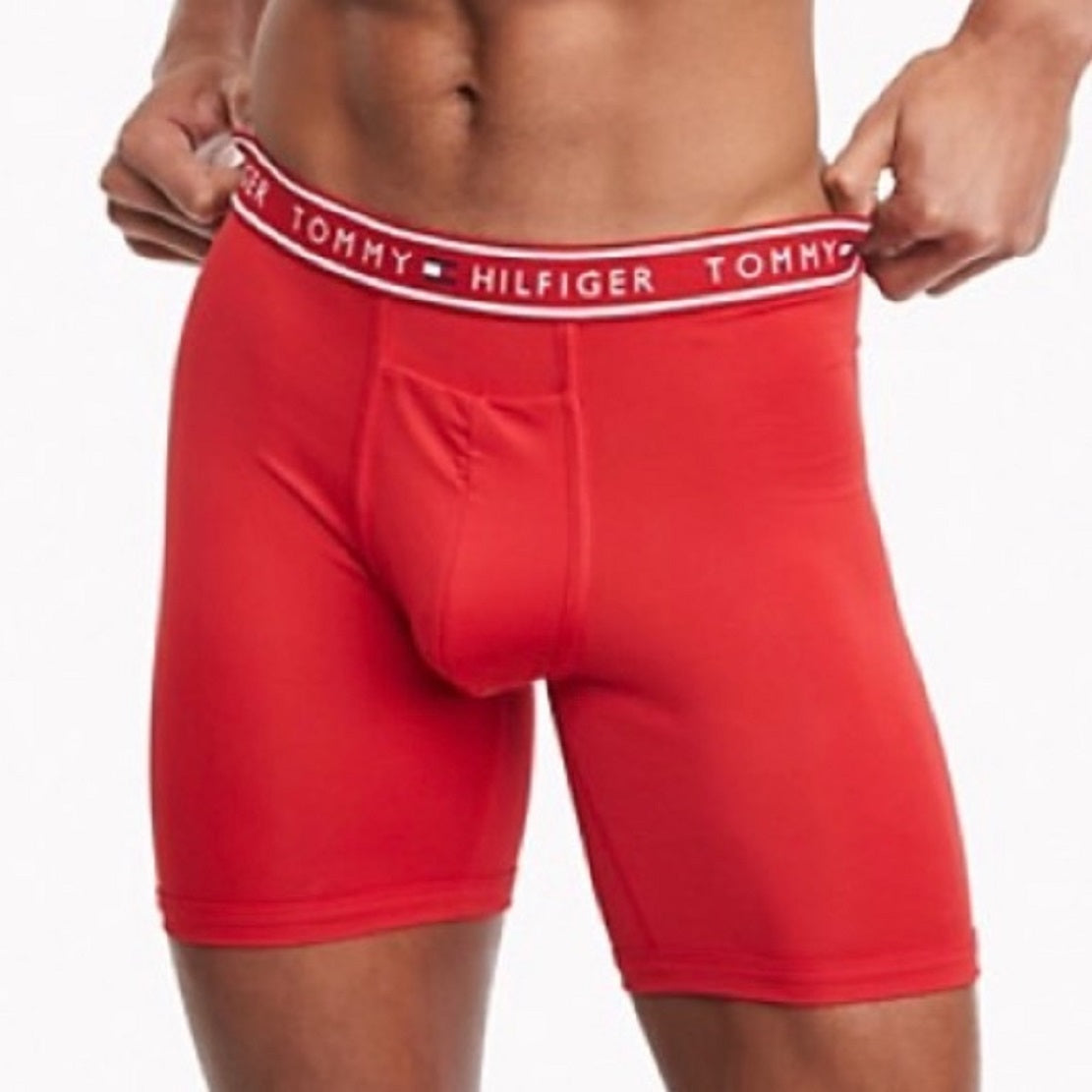 Tommy Hilfiger Men's 3 Pk Everyday Micro Boxer Briefs Red Size Large