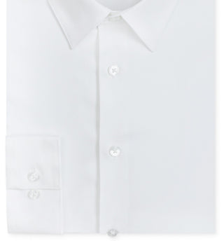 Calvin Klein Men's Slim Fit Non Iron Performance Herringbone Point Collar Dress Shirt White Size 15.5X32X33