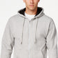 Champion Men's Powerblend Fleece Zip Hoodie Gray Size Small