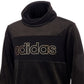 adidas Big Girl's Velour Funnel Neck Sweatshirt Black