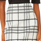 Riley & Rae Women's Plaid Mini Skirt White Size 8