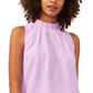 Vince Camuto Women's Pleat Neck Sleeveless Top Purple Size 1X