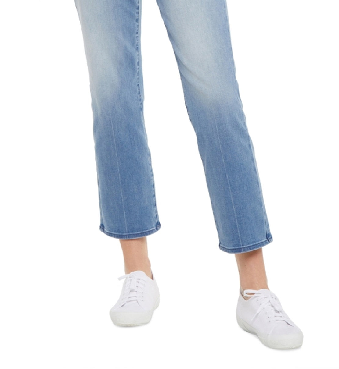 NYDJ Women's Marilyn Waist Match Ankle Straight Leg Jeans Blue Size Medium