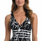La Blanca Women's Strappy Back Tummy Control One Piece Swimsuit Black