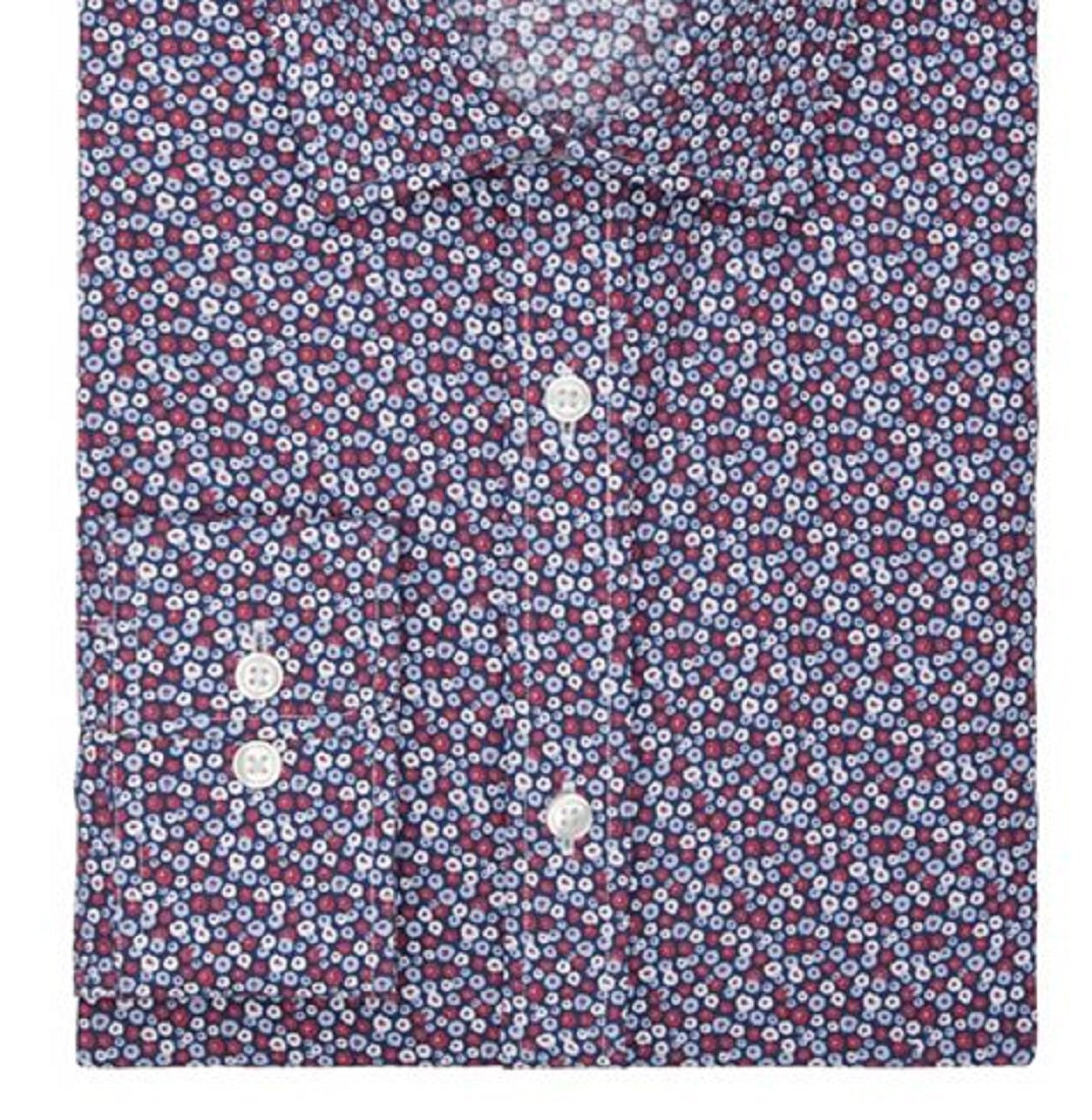 Tommy Hilfiger Men's Th Flex Cool Athletic Fit Dress Shirt Red Size 17X34X35