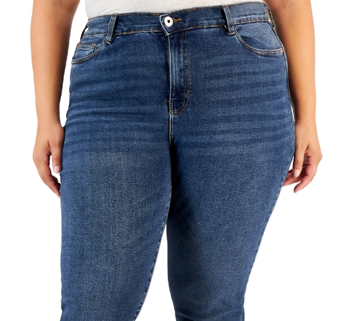 Celebrity Pink Women's Cuffed Girlfriend Jeans Blue Size 18W