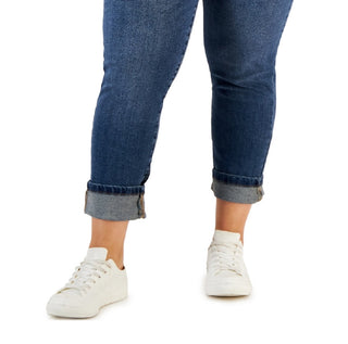 Celebrity Pink Women's Cuffed Girlfriend Jeans Blue Size 18W