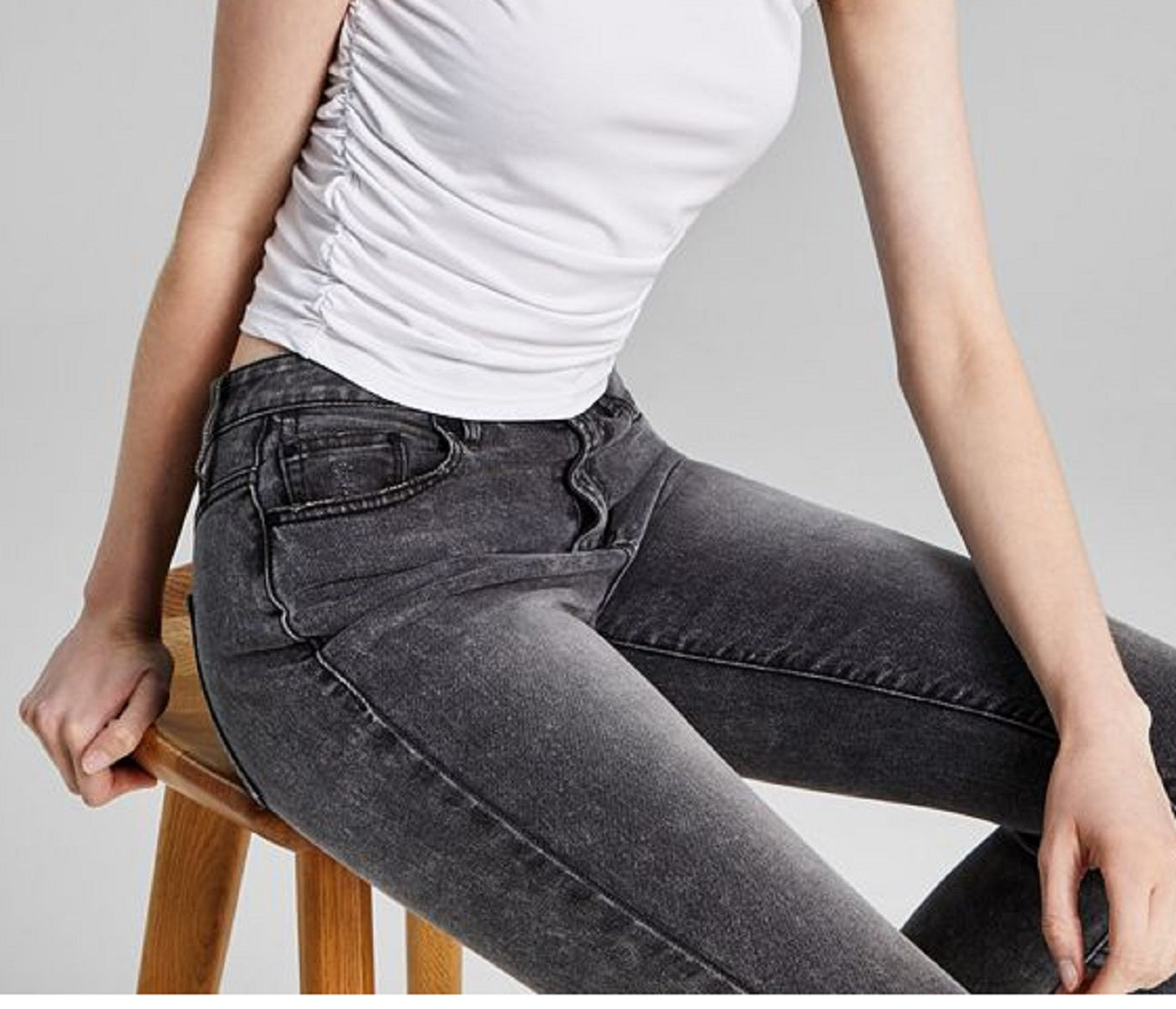 And Now This Women's Mock Neck Side Ruched Sleeveless Top White Size Medium