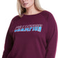 Champion Women's Logo Print Sweatshirt Purple Size 3X