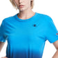 Champion Women's Cotton Dip Dyed Relaxed T-Shirt Blue Size X-Small