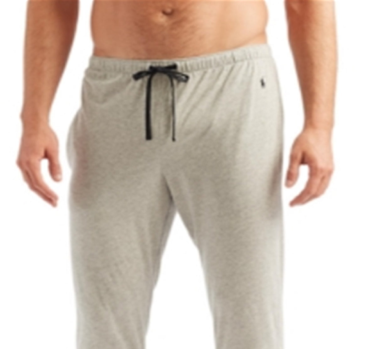 Polo Ralph Lauren Men's Knit Ribbed Pocketed Joggers Sleep Pants Gray Size Large