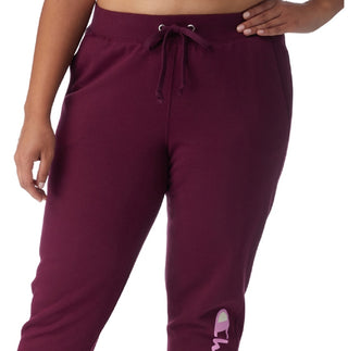 Champion Women's Plus Powerblend Ribbed Joggers Purple Size 2X