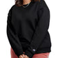 Champion Women's Power Blend Boyfriend Sweatshirt Black Size 1X