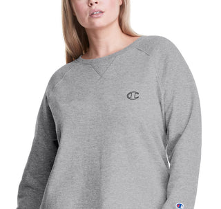 Champion Women's Power Blend Boyfriend Sweatshirt Gray Size 4X