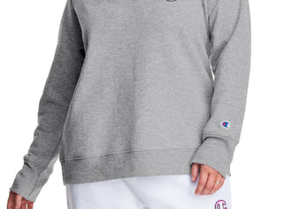 Champion Women's Power Blend Boyfriend Sweatshirt Gray Size 4X
