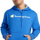 Champion Men's Powerblend Graphic Hoodie Blue Size Medium