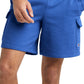 Champion Men's Powerblend Cargo Shorts Blue Size Small
