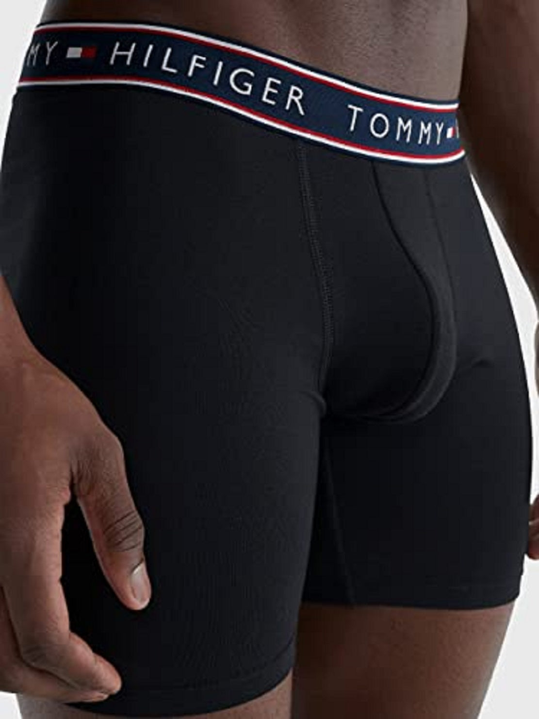 Tommy Hilfiger Men's 3 Pk Stretch Moisture Wicking Boxer Briefs Black Size Medium