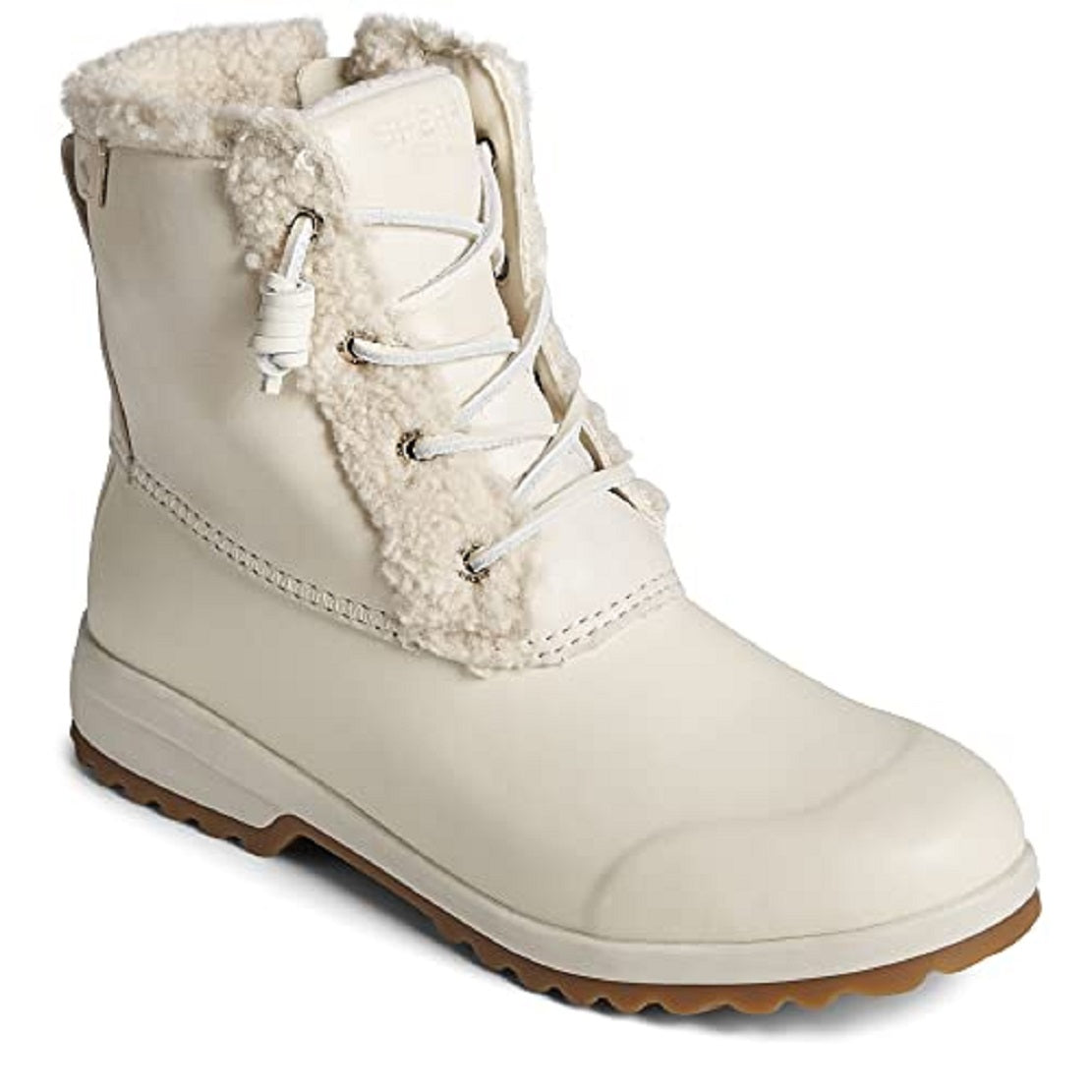 Sperry Women's Maritime Repel Teddy Boots White Size 7.5 M