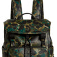 Coach Men's League Camo Print Leather Backpack Green Size Regular