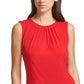Calvin Klein Women's Pleated Sleeveless Top Red Size Petiet X-Small