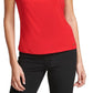 Calvin Klein Women's Pleated Sleeveless Top Red Size Petiet X-Small