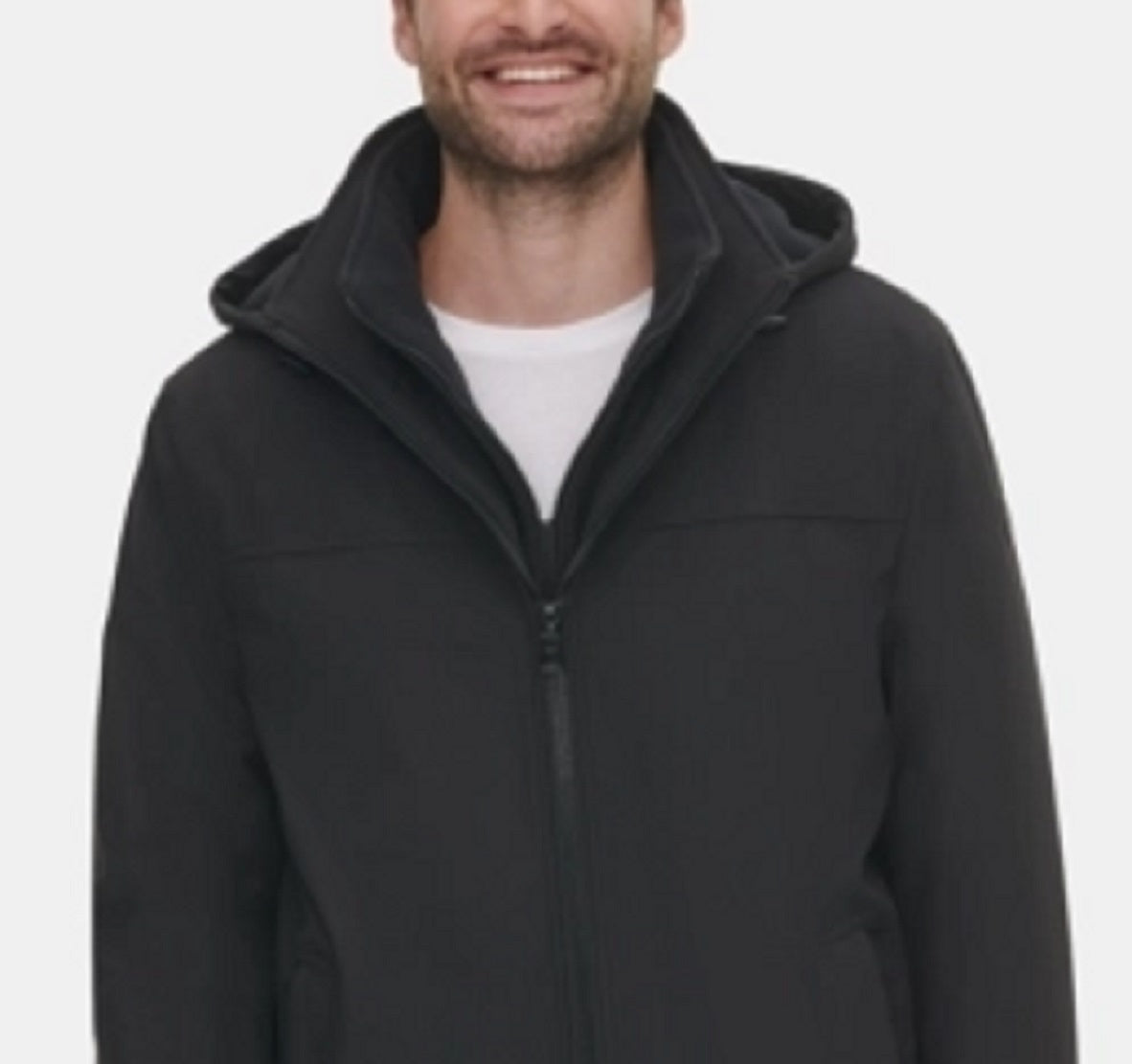 Calvin Klein Men's Infinite Stretch Jacket With Polar Fleece Lined Bib Black Size Large