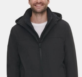 Calvin Klein Men's Infinite Stretch Jacket With Polar Fleece Lined Bib Black Size Large